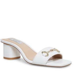 Steve Madden New York Laser White Croc Heel